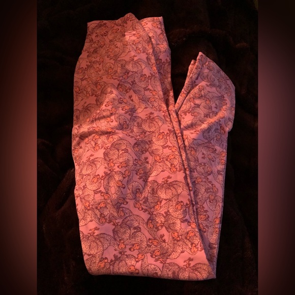 LulaRoe Lavender Dodo Bird Leggings - Picture 3 of 5